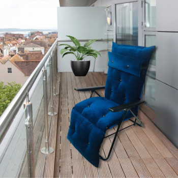 Foldable Recliner Chair - Classic - Blue