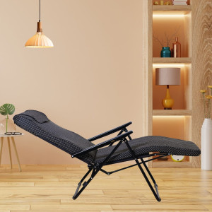 Foldable Recliner Chair Royal - Black