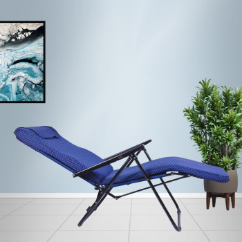 Foldable Recliner Chair Royal - Blue