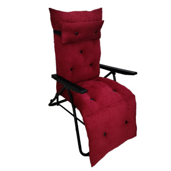 Foldable Recliner Chair - Classic - Maroon