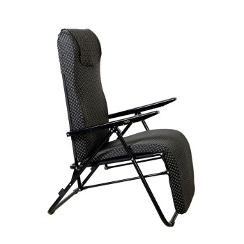 Foldable Recliner Chair Royal - Black