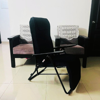 Foldable Recliner Chair Royal - Black
